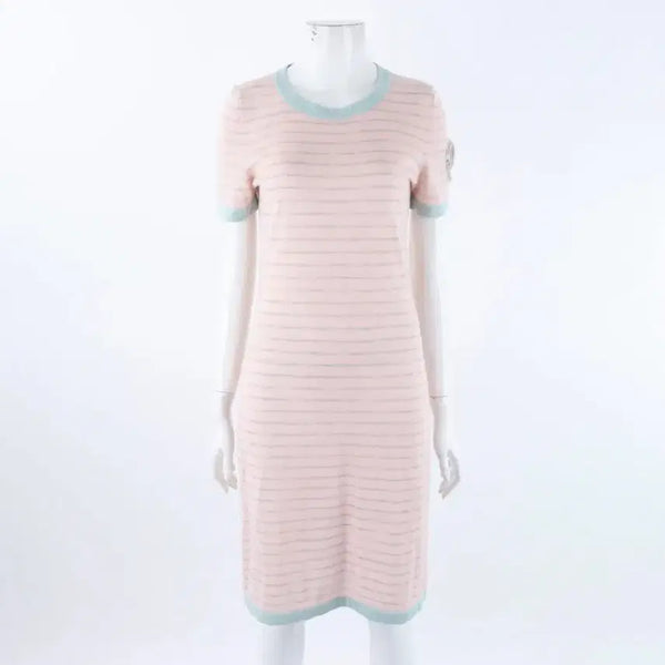 [BUNJANG] Chanel Knit Short Sleeve Dress / 정품 샤넬 니트 반팔 원피스