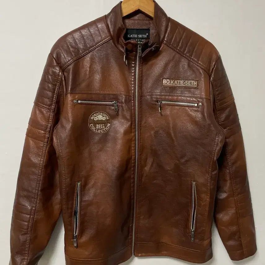 [BUNJANG] KATIE SETH Leather Biker Jacket / 105 KATIE SETH 레더 가죽 바이커 자켓