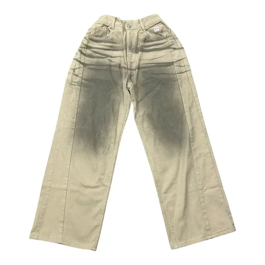 [BUNJANG] MP+ Beige Cat Fade Brush Wide Pants / (만원 빈티지) MP+ 베이지 캣페이드 브러시 와이드 팬츠