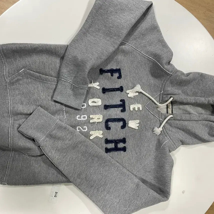 [BUNJANG] Abercrombie Gray V-Neck Hoodie / L ) 아베크롬비 회색 후드