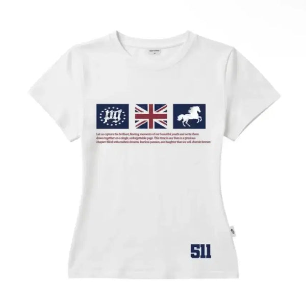 [BUNJANG] PG Star Print Slim Fit Short Sleeve T-Shirt / PG스타 프린트 슬림핏 반팔티