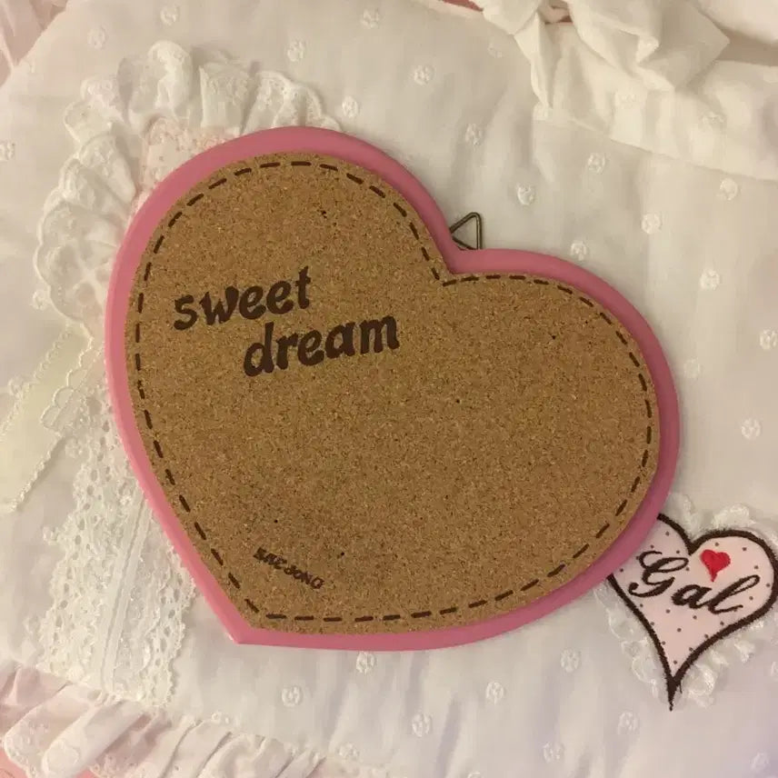 [BUNJANG] Heart Shape Cork Board 'Sweet Dream' / 하트 모양 코르크 보드 'sweet dream'