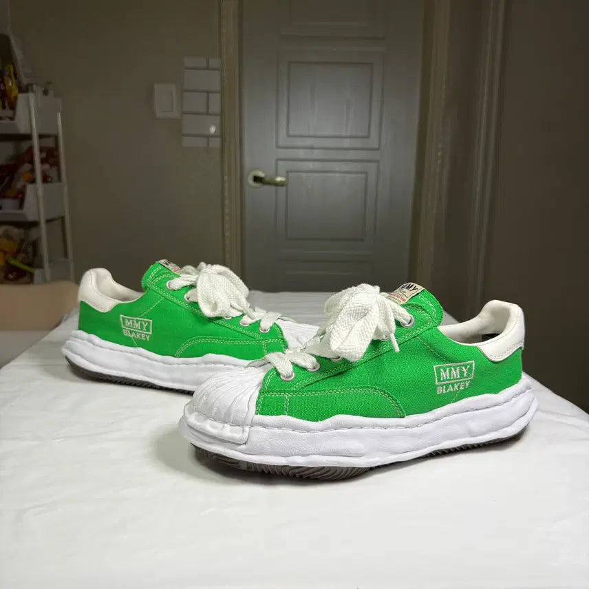 [BUNJANG] Maison Mihara Yasuhiro Blakey OG Sole Canvas Low-Top Sneakers Green / 메종 미하라 야스히로 블레이키 OG 솔 캔버스 로우탑 스니커즈 그린