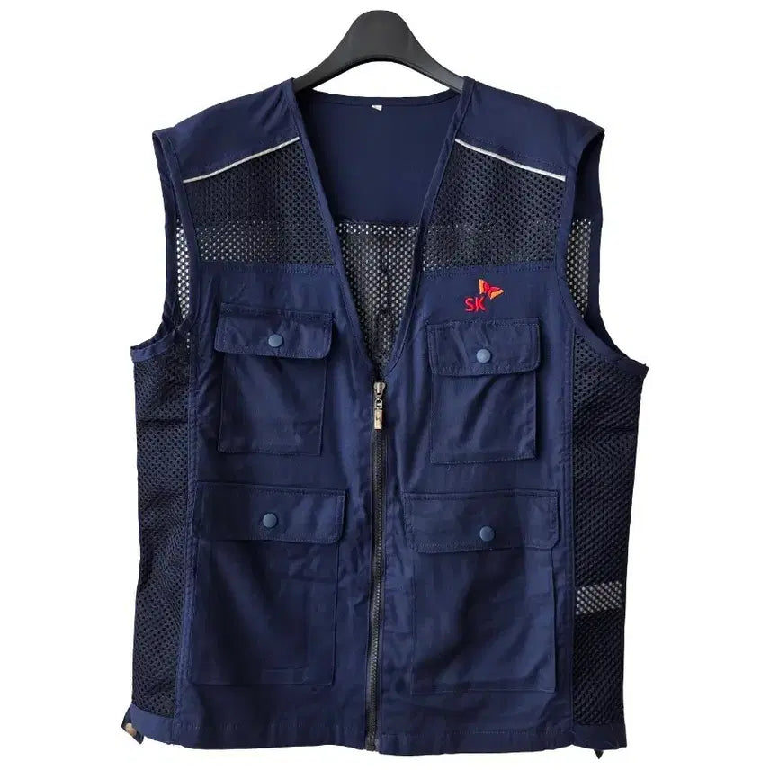 [BUNJANG] Work Vest Navy Polyester New / 100/ 작업복 조끼 sk /새제품