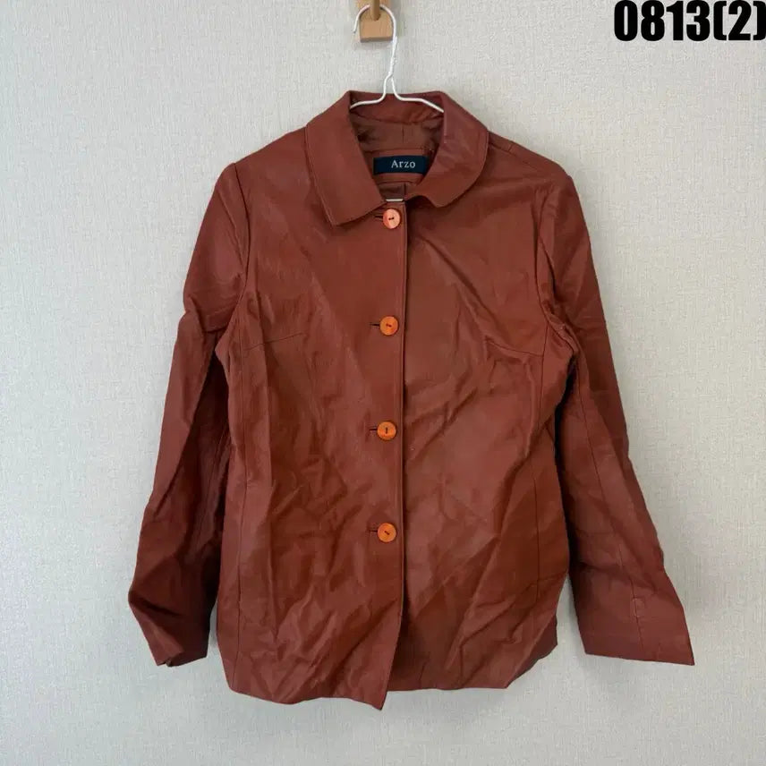 [BUNJANG] Arzo Women's Leather Jacket / Arzo 여성 가죽 자켓 88-94-160