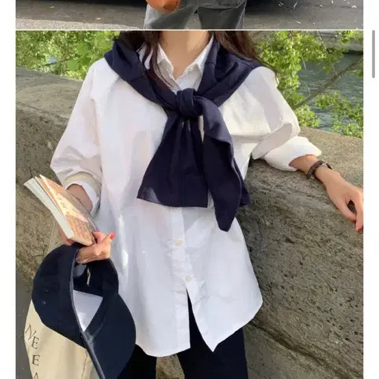 [BUNJANG] 98Dossi Oxford Shirt White / 98도씨 옥스포드 셔츠 (화이트)