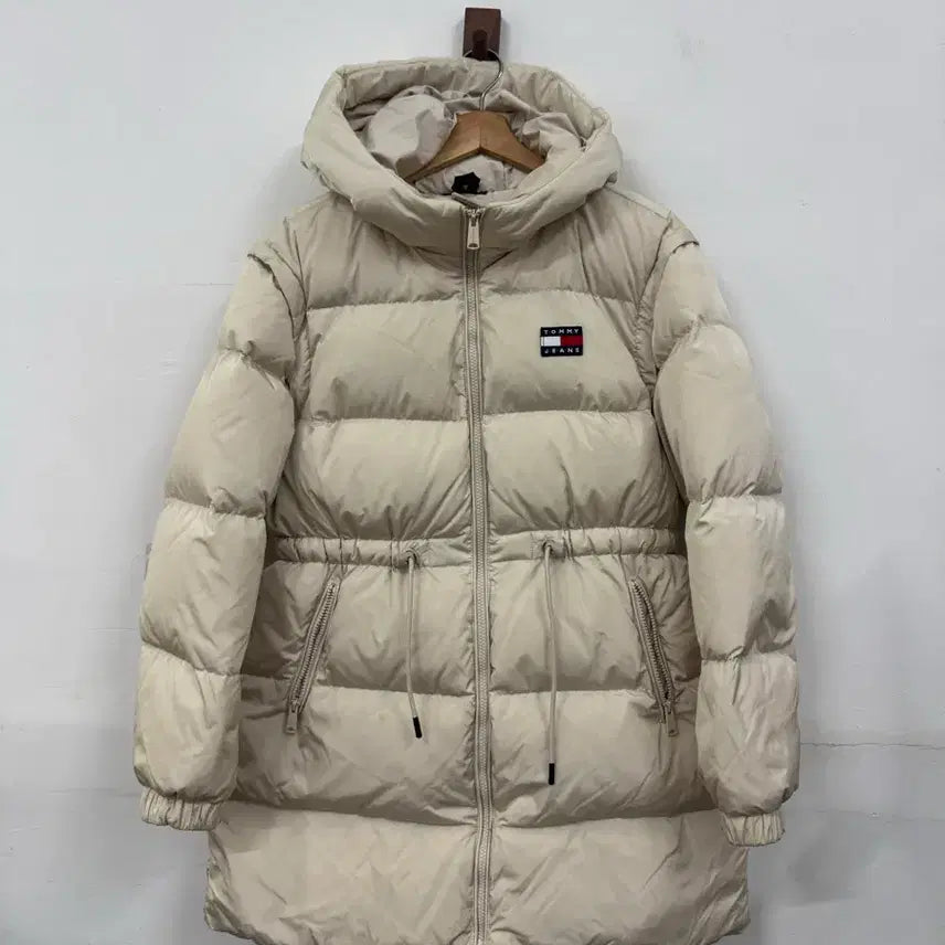 [BUNJANG] Tommy Jeans Ivory Duck Down Long Padding / (S)타미진스 아이보리 오리털 롱패딩