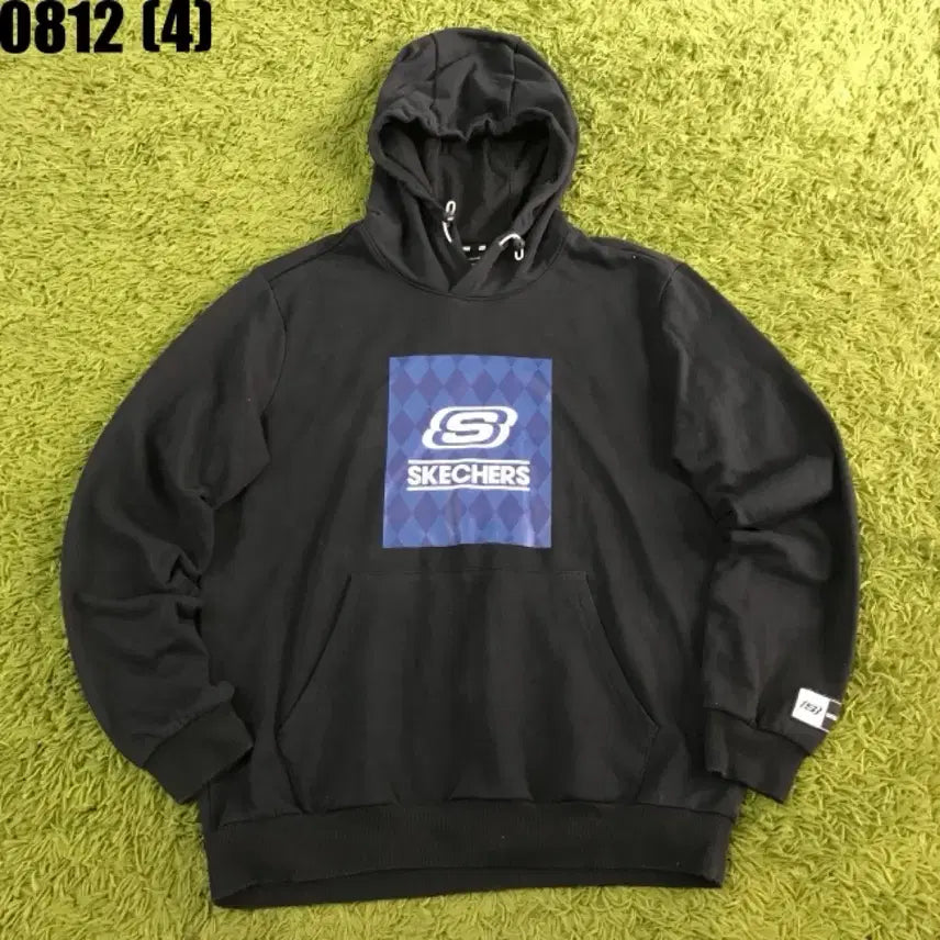 [BUNJANG] Skechers Black Hoodie 0812 / 스케쳐스 후드티 블랙 0812
