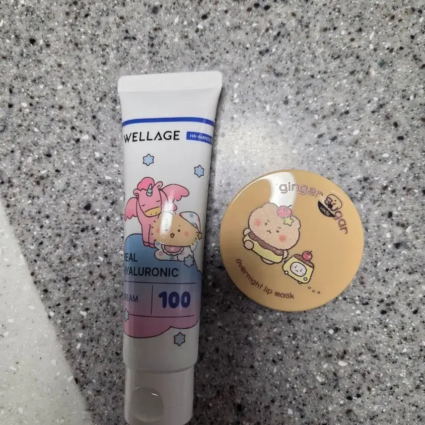 [BUNJANG] Mang Gome Set (Ginger Sugar Lip Mask + Wellage Cream) / 망곰이 세트(진저슈가 립마스크*웰라쥬 크림)