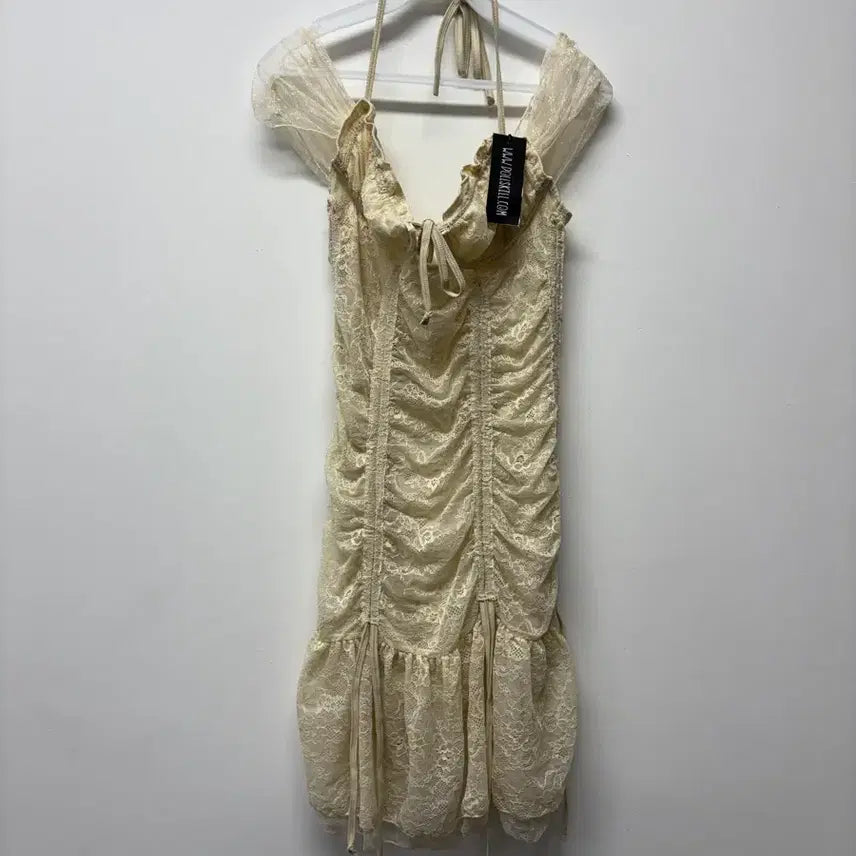 [BUNJANG] Dolls Skill CURRENT MOOD Lace Shirring Dress S / 새상품 돌스킬 CURRENT MOOD 레이스 셔링 원피스 S