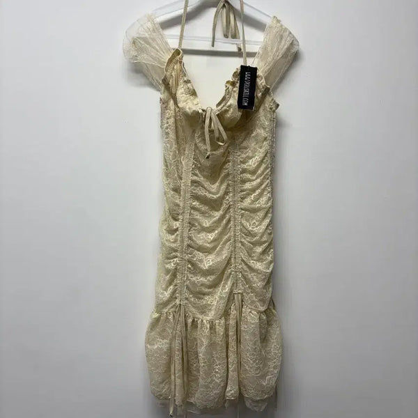 [BUNJANG] Dolls Skill CURRENT MOOD Lace Shirring Dress S / 새상품 돌스킬 CURRENT MOOD 레이스 셔링 원피스 S