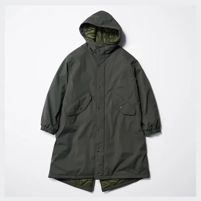 [BUNJANG] Uniqlo Engineered Garments Hooded Coat Dark Green M / 유니클로 엔지니어드 가먼츠 후드 코트 다크그린 M