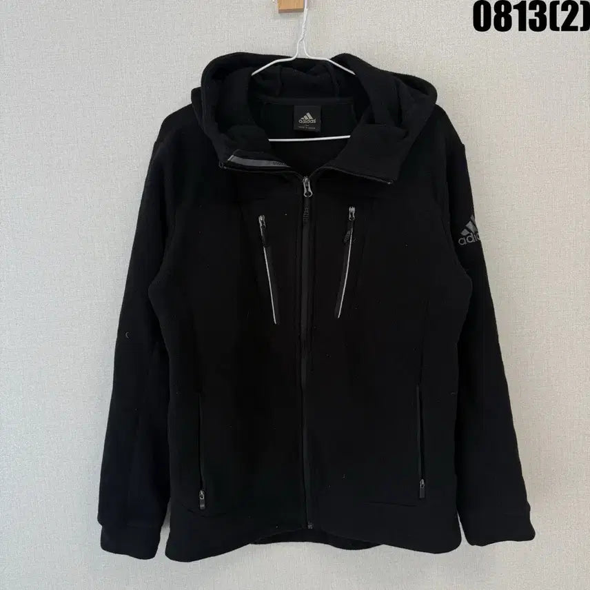 [BUNJANG] Adidas Hooded Zip-up Black Size 95 / 아디다스 후드 집업 블랙 95