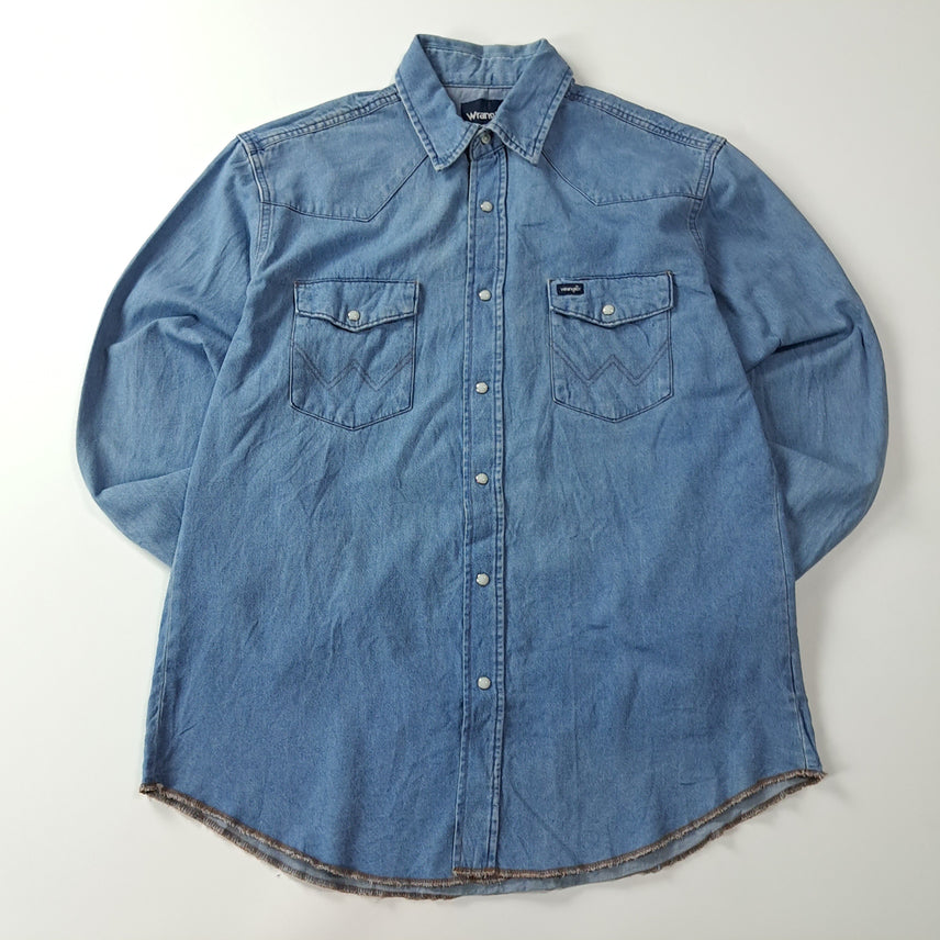 [BUNJANG] Wrangler 00s Western Denim Shirt Blue Indigo L / CA605 L 랭글러 00s 웨스턴 데님 셔츠 남방