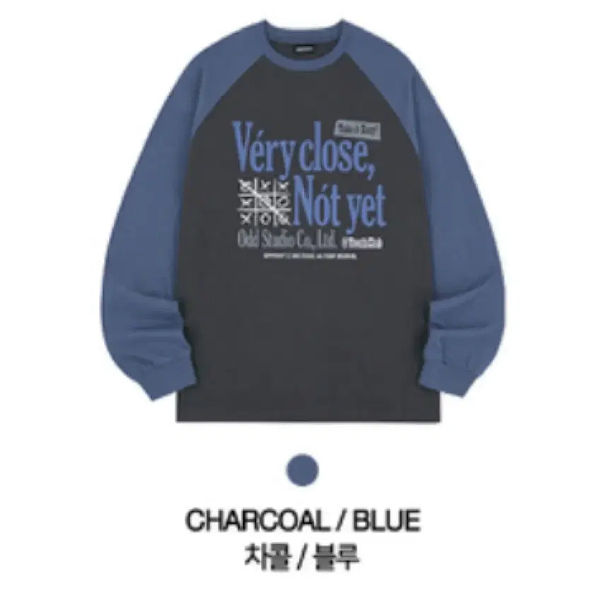 [BUNJANG] ODD STUDIO Long Sleeve Charcoal/Blue / 오드스튜디오 롱슬리브