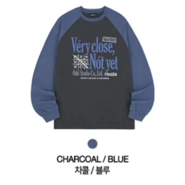 [BUNJANG] ODD STUDIO Long Sleeve Charcoal/Blue / 오드스튜디오 롱슬리브