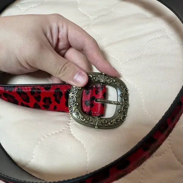 [BUNJANG] Under My Car Hair Leopard Belt / 언더마이카 헤어 레오파드 벨트