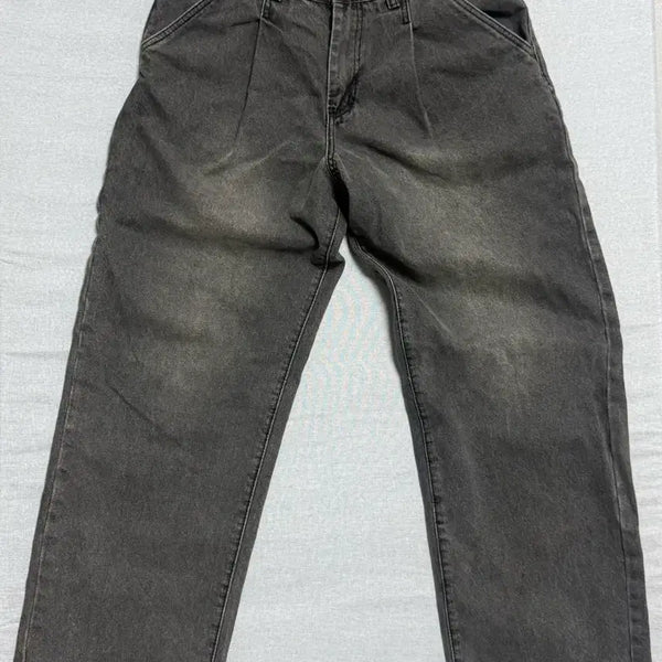 [BUNJANG] Dimitri Black Wide Denim Pants Grey / 디미트리블랙 와이드 데님 팬츠 그레이