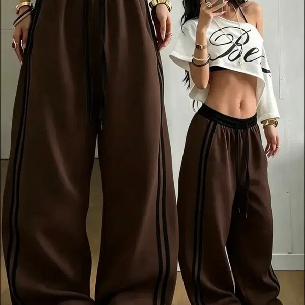 [BUNJANG] Brown Wide-Leg Pants / 브라운 와이드 팬츠