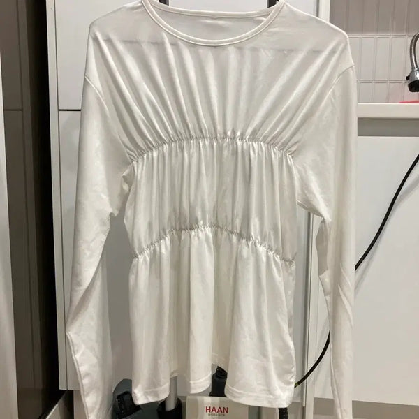 [BUNJANG] Texture Seoul Shirring Long Sleeve / (새상품)텍스쳐서울 셔링 롱슬리브