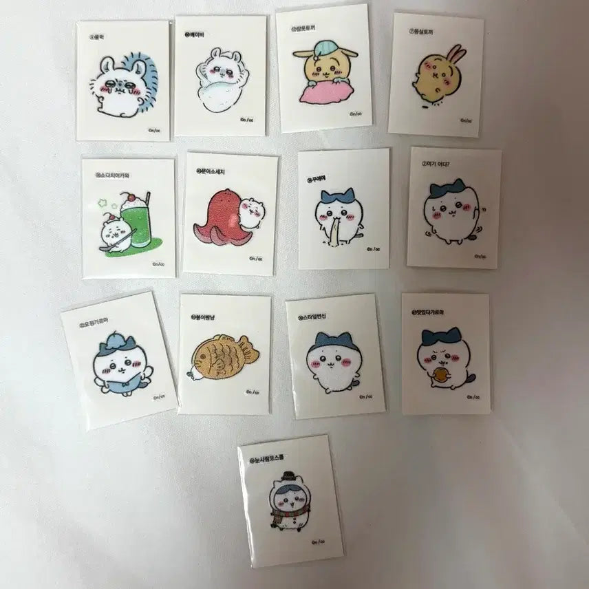 [BUNJANG] Monchichi Momo & Friends Sticker Bundle Set / 먼작귀 띠부씰 치이카와 하치와레 우사기 모몽가 스티커 일괄
