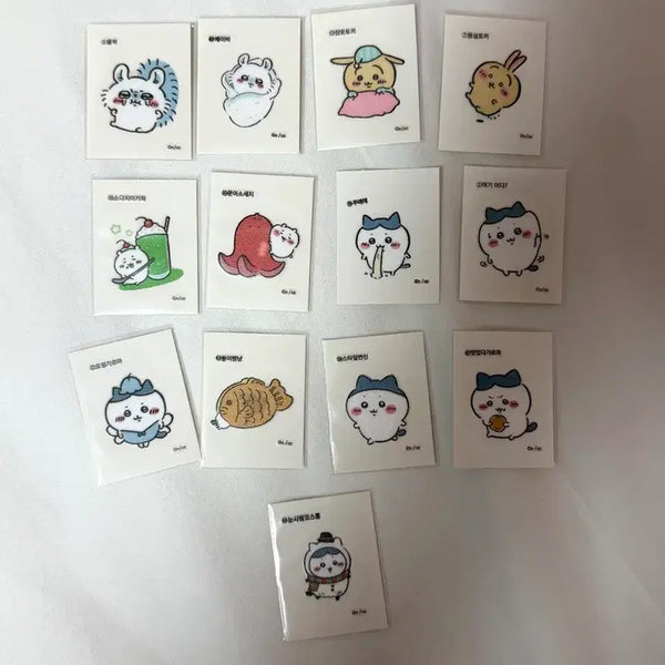 [BUNJANG] Monchichi Momo & Friends Sticker Bundle Set / 먼작귀 띠부씰 치이카와 하치와레 우사기 모몽가 스티커 일괄