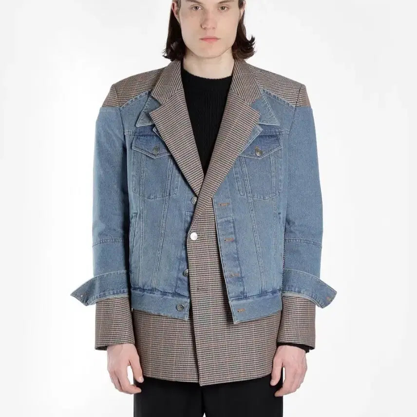 [BUNJANG] System Homme Paris Collection Denim Layered Jacket / 시스템옴므 파리컬렉션 명작 데님 레이어드 자켓 팝니다
