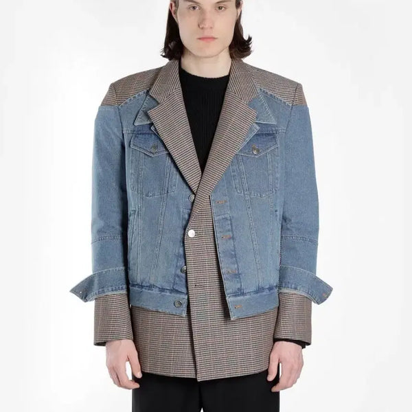 [BUNJANG] System Homme Paris Collection Denim Layered Jacket / 시스템옴므 파리컬렉션 명작 데님 레이어드 자켓 팝니다