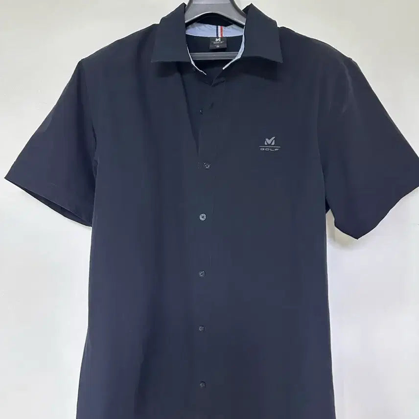 [BUNJANG] Millet Golf Men's Short Sleeve Shirt Black / 밀레 골프 남성 반팔 셔츠 블랙