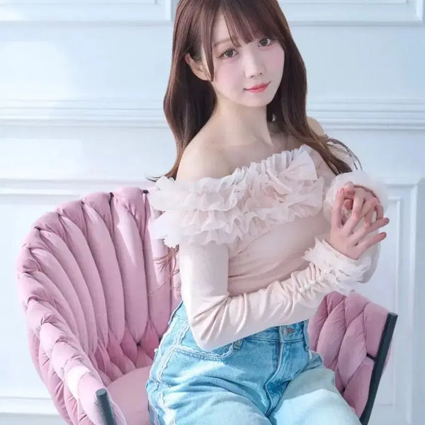[BUNJANG] Rosemuse Frill Ribbon Top / rosemuse 로제뮤즈 프릴 리본탑 일브 스나계