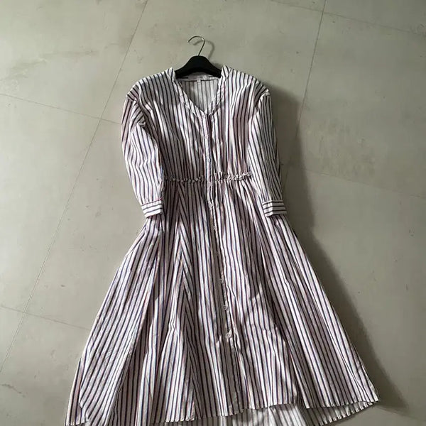 [BUNJANG] Coincoz 100% Cotton Stripe Midi Dress / 55-통통55 코인코즈 면100 바스락 원피스.