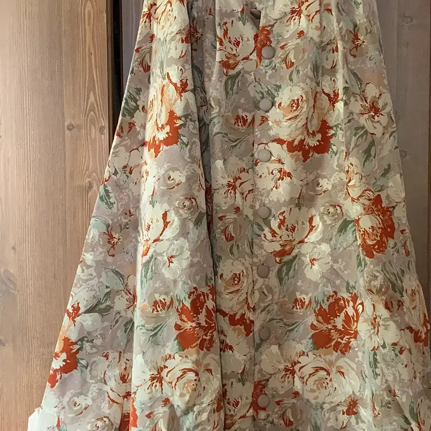 [BUNJANG] Vintage Flower Long Skirt / 일본 빈티지 플라워 롱 스커트