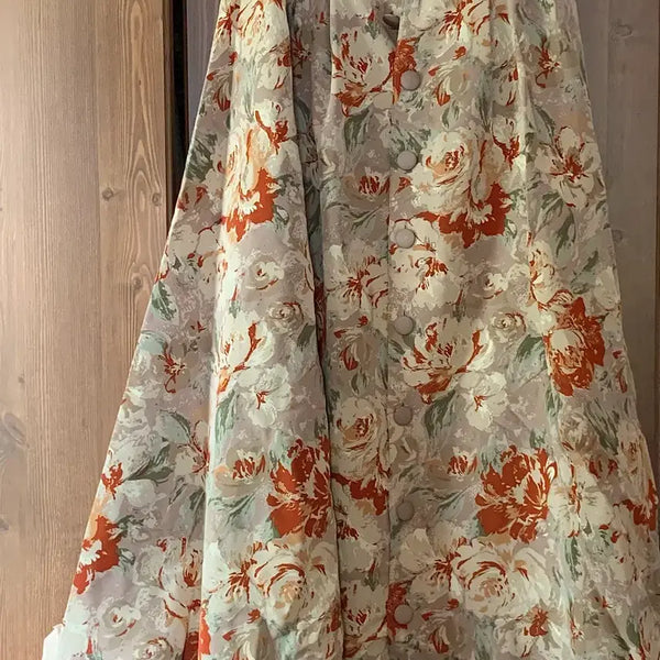 [BUNJANG] Vintage Flower Long Skirt / 일본 빈티지 플라워 롱 스커트