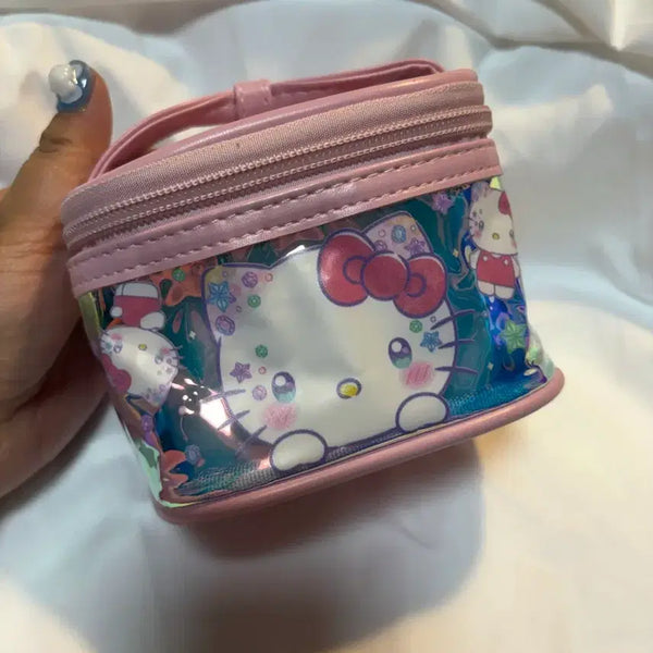 [BUNJANG] Hello Kitty Transparent Pouch Pink / 헬로키티 투명 파우치 핑크