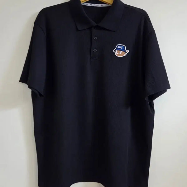 [BUNJANG] WAAC Men's Oversized Short Sleeve Polo T-Shirt / WAAC 왁 남성 오버사이즈 반팔 폴로 티셔츠