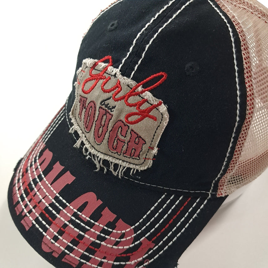 [BUNJANG] Farmgirl 00s Distressed Buffalo Check Mesh Trucker Cap / CA616 팜걸 00s디스트로이드 버팔로 체크 메쉬 트러커캡 모자