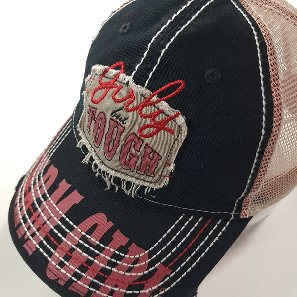 [BUNJANG] Farmgirl 00s Distressed Buffalo Check Mesh Trucker Cap / CA616 팜걸 00s디스트로이드 버팔로 체크 메쉬 트러커캡 모자
