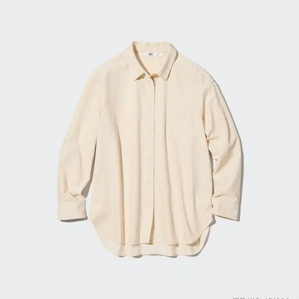 [BUNJANG] Uniqlo Corduroy Shirt Off White M / (M) 유니클로 코듀로이셔츠 OFF WHITE