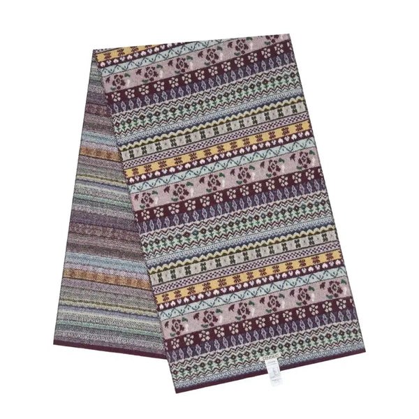 [BUNJANG] KOSEIO COTTAGE KNIT MUFFLER WINE / 코이세이오 머플러 COTTAGE KNIT MUFFLER WINE