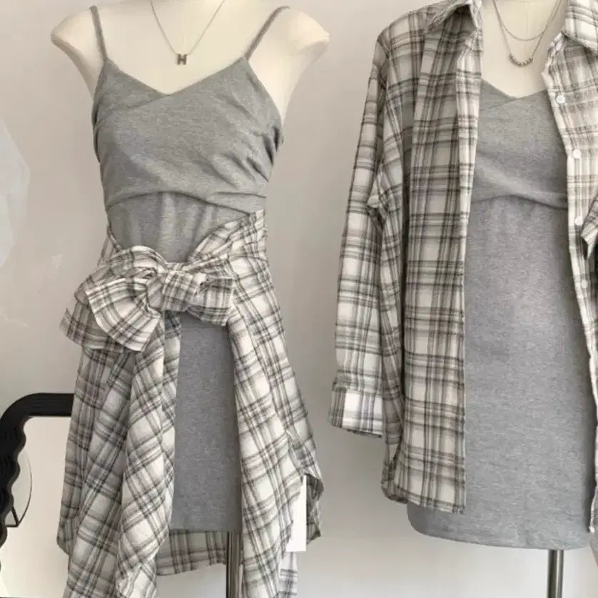 [BUNJANG] Gray Check Shirt / 그레이 체크셔츠