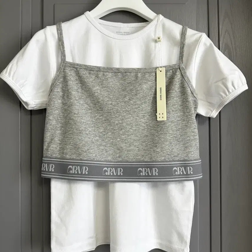 [BUNJANG] GROVE Cotton Short-Sleeve Bustier Top Set / 그로브 코튼 반팔 뷔스티에 탑 세트 GROVE