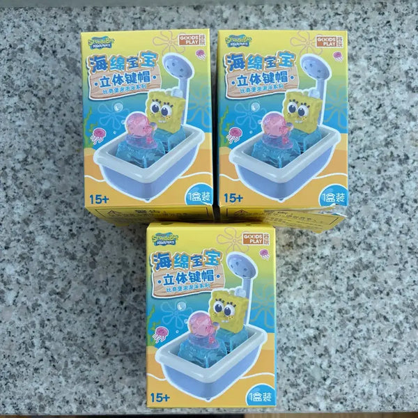 [BUNJANG] SpongeBob SquarePants & Patrick Star Bathtub Clicker Keycaps / [스폰지밥,뚱이] 스폰지밥 뚱이 욕조키캡 클릭커