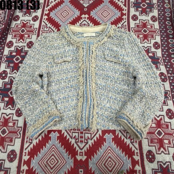 [BUNJANG] SJSJ Tweed Jacket Blue Beige Size 90 / SJSJ  트위드 자켓 블루 베이지 90 8/13