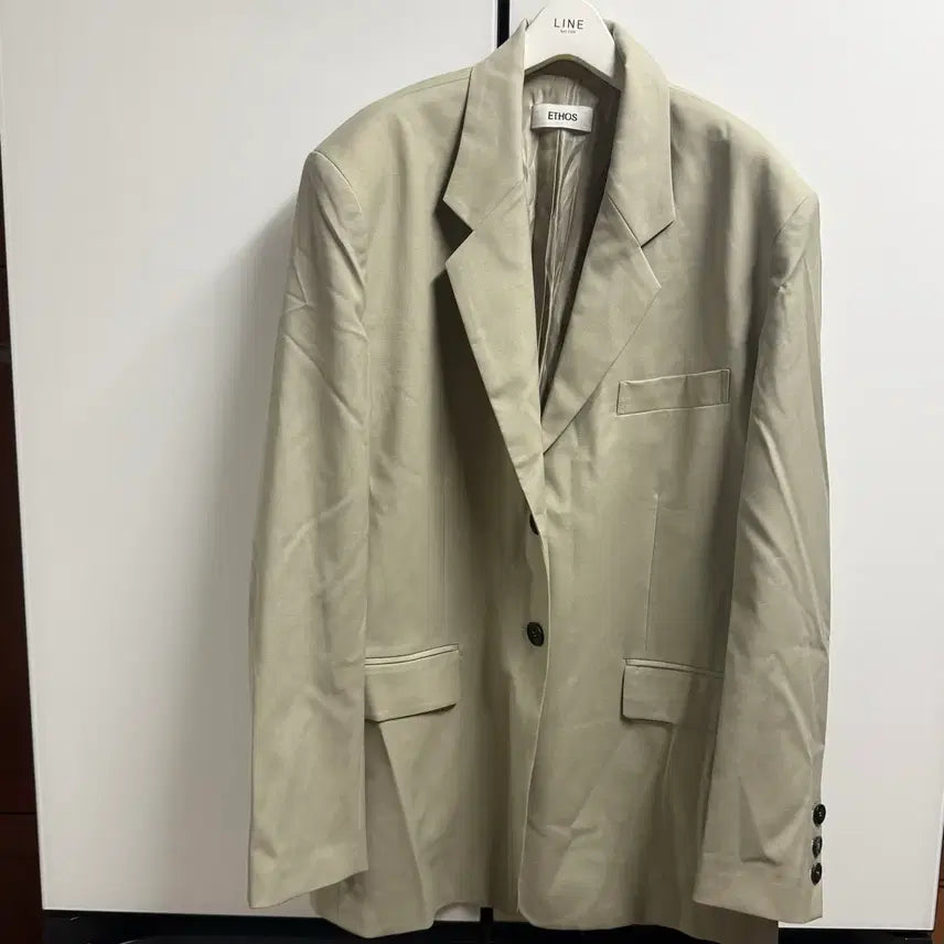 [BUNJANG] Ethos Summer Oversized Beige Suit Jacket OS / ETHOS 에토스 써머 오버핏 베이지 정장 자켓(OS)
