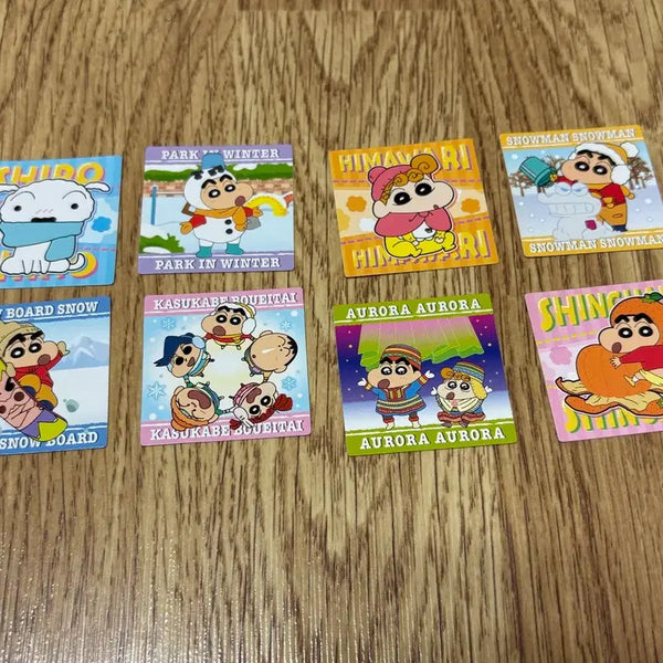 [BUNJANG] Crayon Shin-chan Orange Flavor Chocobi Stickers - 8 Types / 짱구 귤맛 초코비씰 스티커 8종