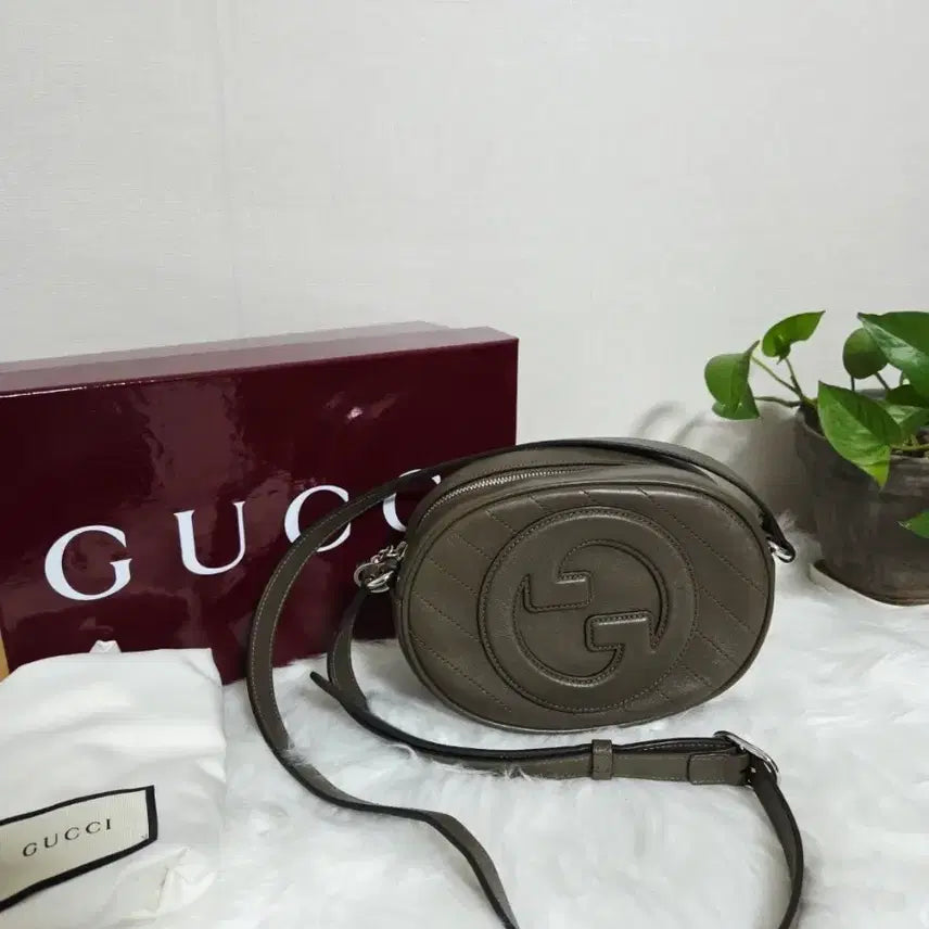 [BUNJANG] Gucci Blondie Mini Shoulder Bag Brown Leather / 구찌 블론디 미니 숄더백 브라운 레더