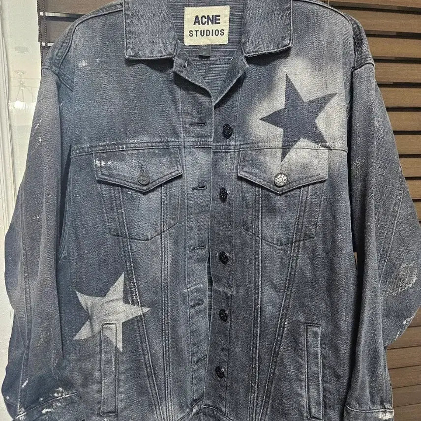 [BUNJANG] Acne Studios Star Pattern Denim Jacket / 아크네 스튜디오 자켓 별 무늬