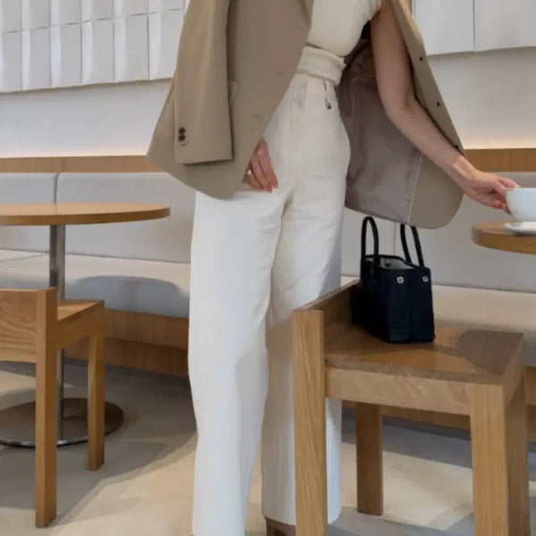 [BUNJANG] Ivory Easy Wide Pants / 아이보리 이지 와이드 팬츠s