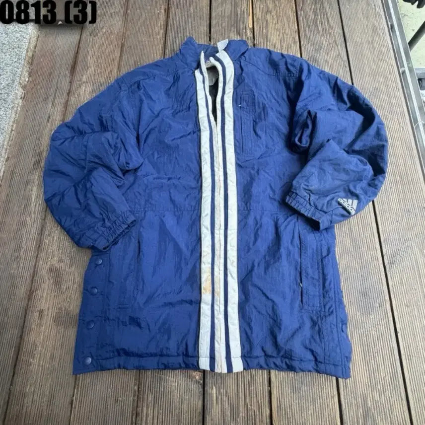 [BUNJANG] Adidas Track Top Navy White Stripe Jacket M / 아디다스 트랙탑 네이비 흰색 줄무늬 점퍼 m 8/13
