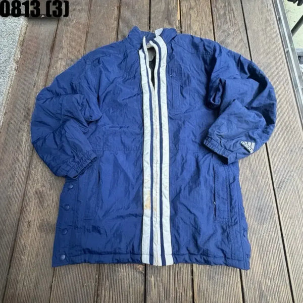 [BUNJANG] Adidas Track Top Navy White Stripe Jacket M / 아디다스 트랙탑 네이비 흰색 줄무늬 점퍼 m 8/13